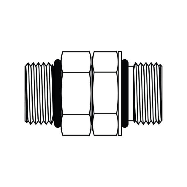 SS - 6403 - NWO - 12 - 12 - FG O-Ring Adjustable Union - GetHydraulics.com