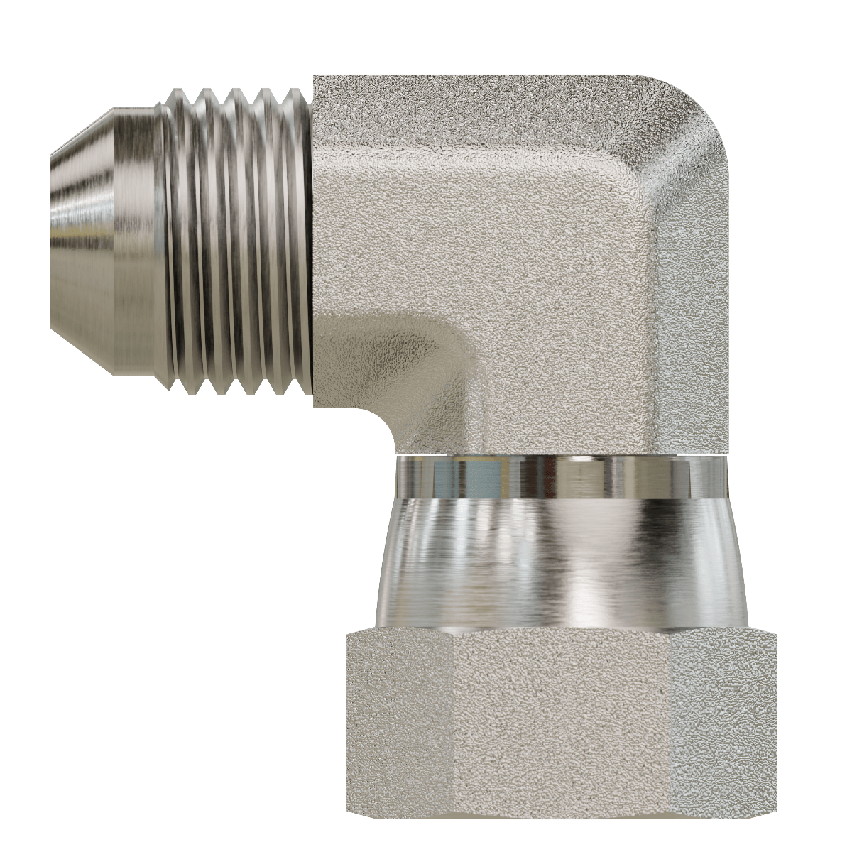 SS - 6500 - 08 - 08 - FG JIC Swivel Elbow 90 - GetHydraulics.com