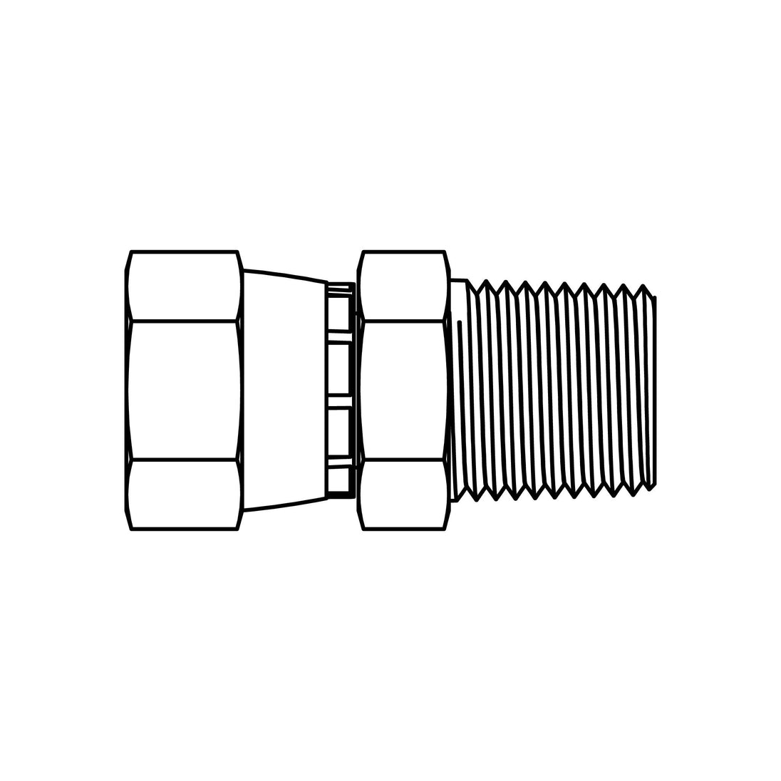 SS - 6505 - 04 - 06 - FG JIC Swivel to Pipe - GetHydraulics.com
