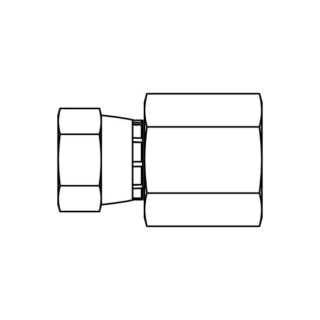 SS - 6506 - 04 - 04 - FG JIC Swivel to Pipe - GetHydraulics.com