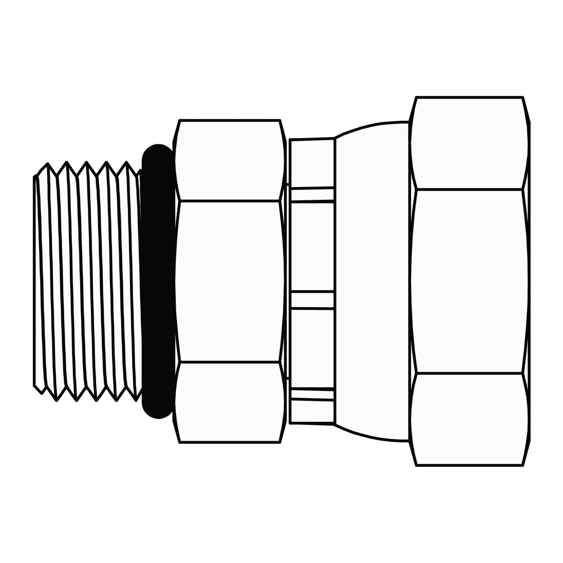 SS - 6900 - 06 - 06 - FG O - Ring to Pipe Swivel - GetHydraulics