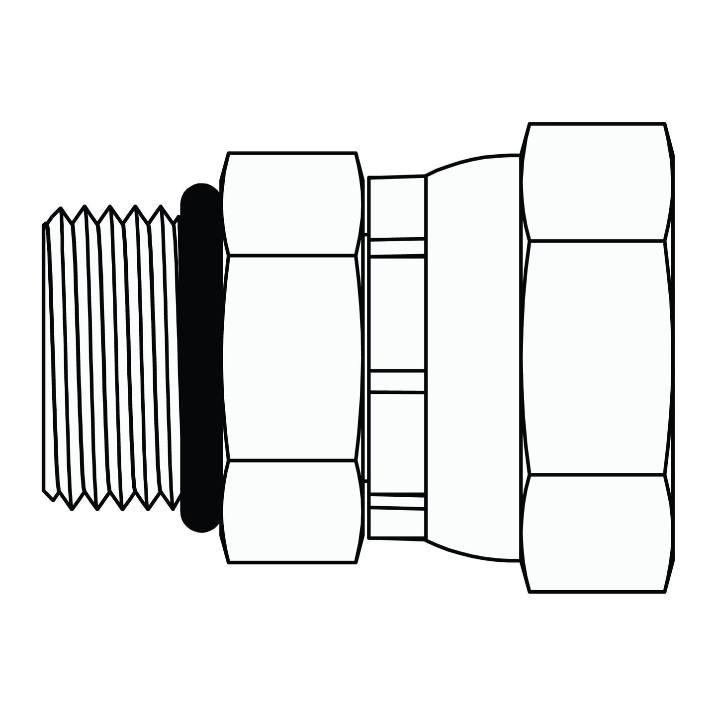 SS - 6900 - 06 - 06 - FG O - Ring to Pipe Swivel - GetHydraulics