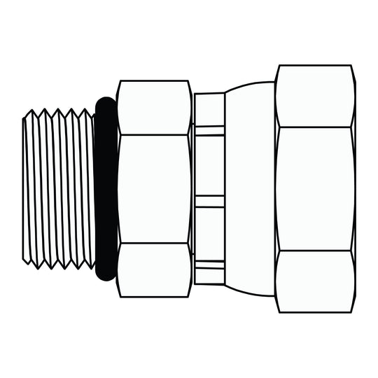 SS - 6900 - 06 - 06 - FG O-Ring to Pipe Swivel - GetHydraulics.com