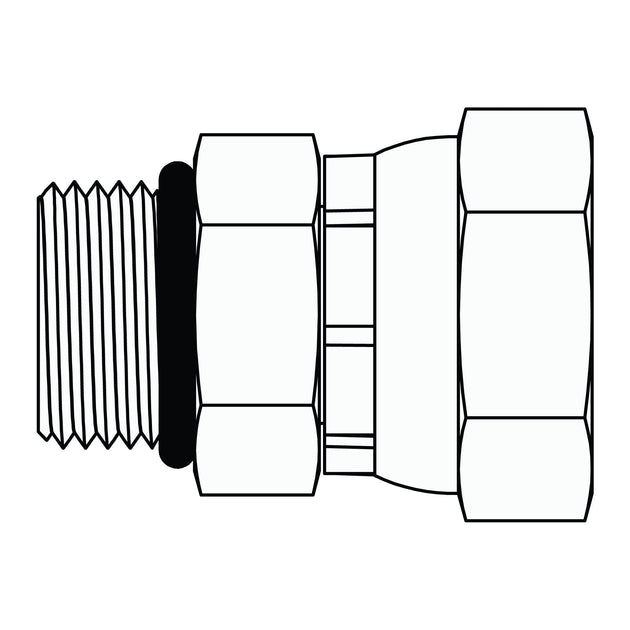 SS - 6900 - 06 - 06 - FG O-Ring to Pipe Swivel - GetHydraulics.com