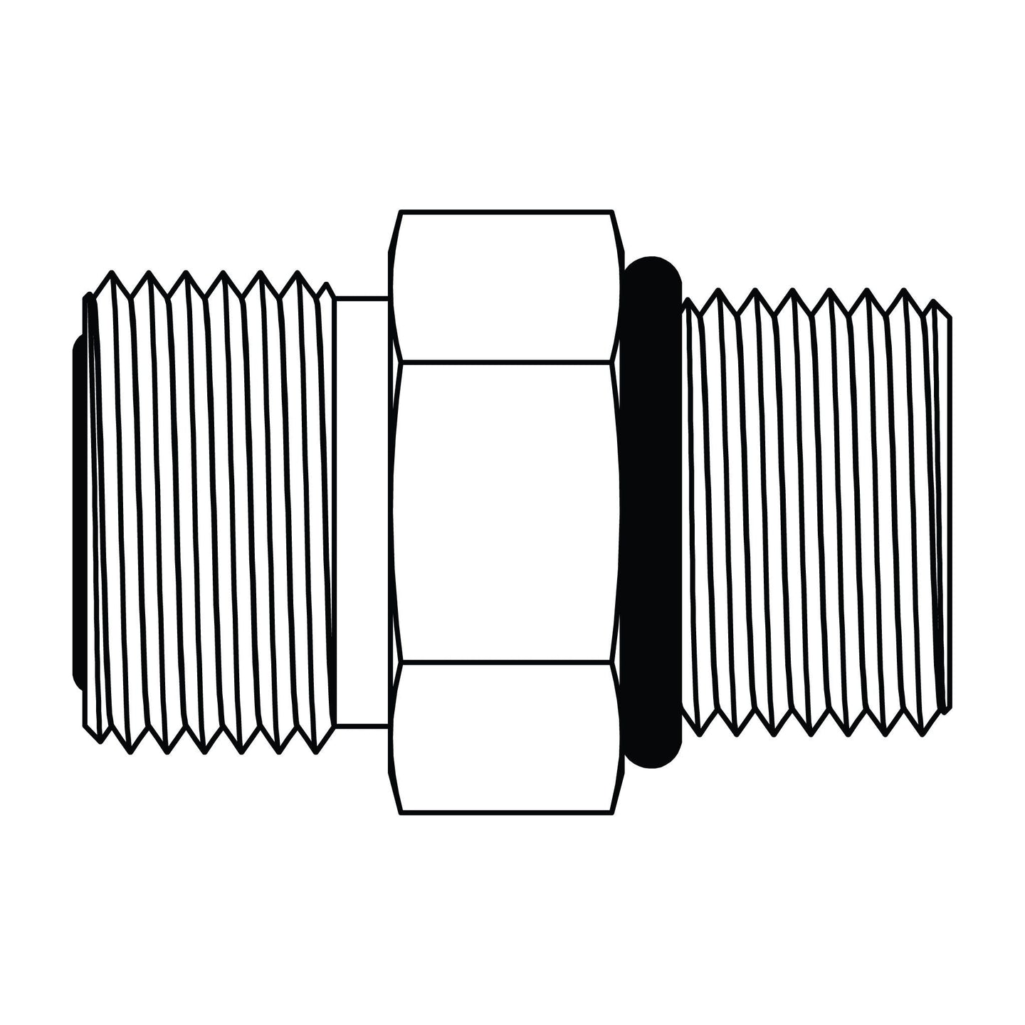 SS - FF6400 - 04 - 06 - FG ORFS to O - Ring - GetHydraulics