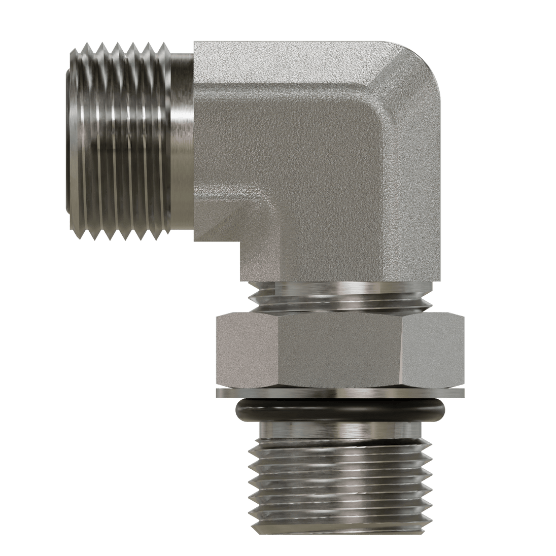 SS - FF6801 - 08 - 10 - FG ORFS to O - Ring Elbow 90° - GetHydraulics
