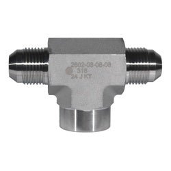 SS2602 - 08 - 08 - 08 Hydraulic Tee, 1/2 - in Male JIC x 1/2 - in Male JIC x 1/2 - in Female NPTF - GetHydraulics.com