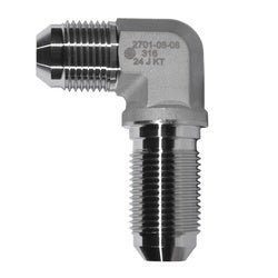 SS2701 - 16 - 16 Bulkhead 90 - deg Elbow, 1 - in Male JIC x 1 - in Male JIC, Stainless Steel - GetHydraulics.com