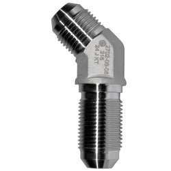 SS2702 - 06 - 06 Bulkhead 45 - deg Elbow, 3/8 - in Male JIC x 3/8 - in Male JIC, Stainless Steel - GetHydraulics.com