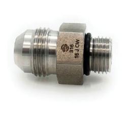 SS6400 - 12 - 16 Adapter, 3/4 - in Male JIC x 1 - in Male O-Ring Boss, Stainless Steel - GetHydraulics.com