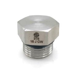 SS6408 - 10 Hex Head Plug, 5/8 in Male SAE ORB, Stainless Steel - GetHydraulics.com