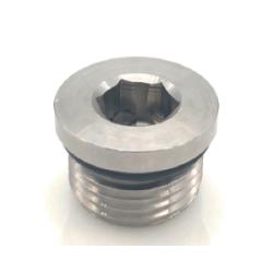 SS6408 - HH - 04 Countersunk Hex Head Plug, 1/4 in Male SAE ORB, Stainless Steel - GetHydraulics.com