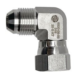 SS6500 - 16 - 16 90 - deg Swivel Elbow, 1 - in Male JIC x 1 - in Female JIC Swivel, Stainless Steel - GetHydraulics.com
