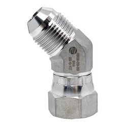 SS6502 - 16 - 16 45 - deg Elbow, 1 - in Male JIC x 1 - in Female JIC Swivel, Stainless Steel - GetHydraulics.com