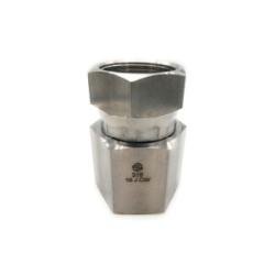 SS6506 - 24 - 24 Adapter, 1 - 1/2 - in Female NPTF x 1 - 1/2 - in Female JIC Swivel, Stainless Steel - GetHydraulics.com