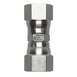 SS6565 - 06 - 06 Swivel Adapter, 3/8 - in Female JIC Swivel x 3/8 - in Female JIC Swivel, Stainless Steel - GetHydraulics.com