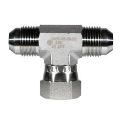 SS6600 - 20 - 20 - 20 Hydraulic Tee, 1 - 1/4 - in Male JIC x 1 - 1/4 - in Male JIC x 1 - 1/4 - in Female JIC Swivel - GetHydraulics.com