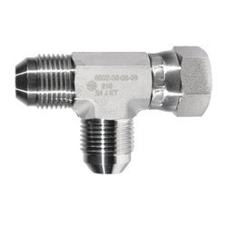 SS6602 - 20 - 20 - 20 Swivel Run Tee, 1 - 1/4 - in Male JIC x 1 - 1/4 - in Female JIC Swivel x 1 - 1/4 - in Male JIC - GetHydraulics.com