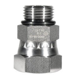 SS6900 - 08 - 08 Swivel Adapter, 1/2 - in Male ORB x 1/2 - in FNPSM Swivel, Stainless Steel - GetHydraulics.com