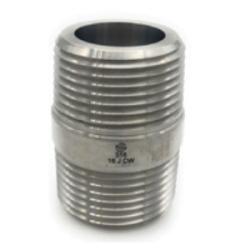 SSCN - 06 Close Pipe Nipple, 3/8 in MNPT x 3/8 in MNPT, Stainless Steel - GetHydraulics.com
