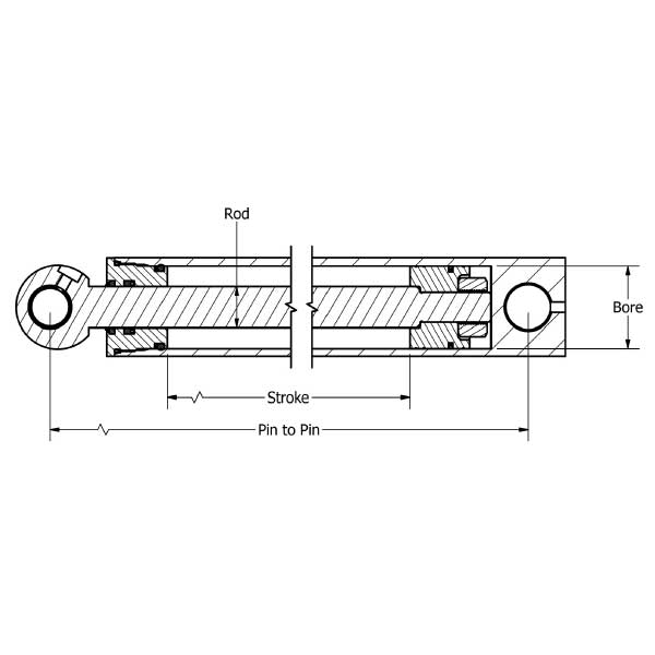 Takeuchi 604 - 0103 Hydraulic Thumb Cylinder - GetHydraulics