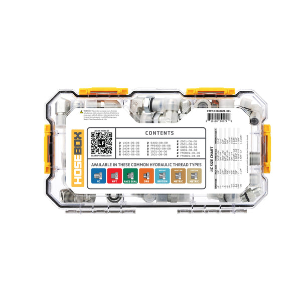 VARIETY FITTINGS PACK (MOST COMMON JIC, FACE SEAL AND NPT PORT FITTINGS) - GetHydraulics