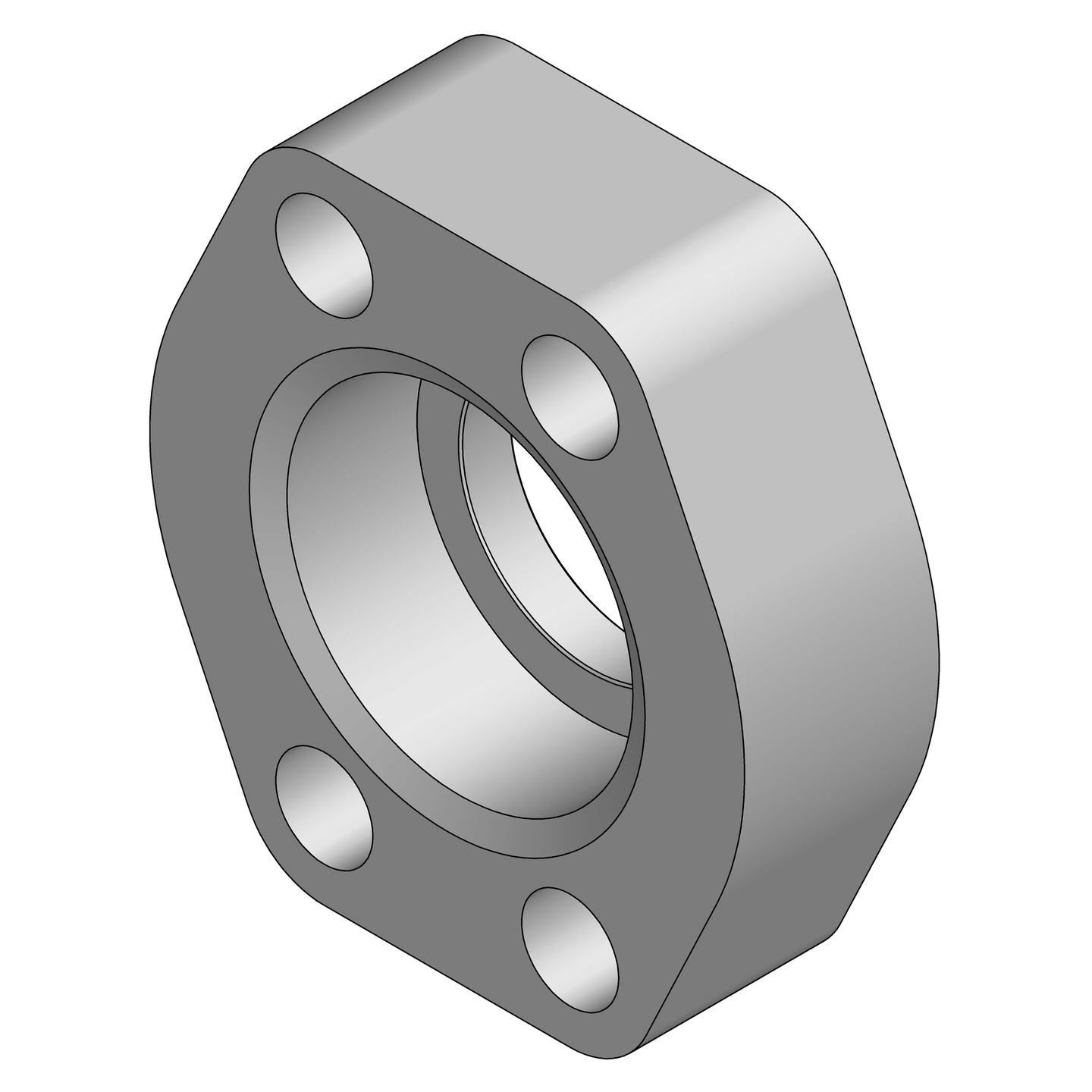 W04 - 20 - 20 Pipe Weld Flange Pad - Code 61 - GetHydraulics