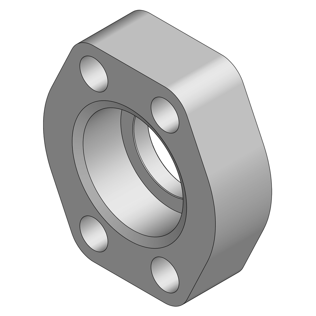 W04 - 24 - 24 Pipe Weld Flange Pad - Code 61 - GetHydraulics