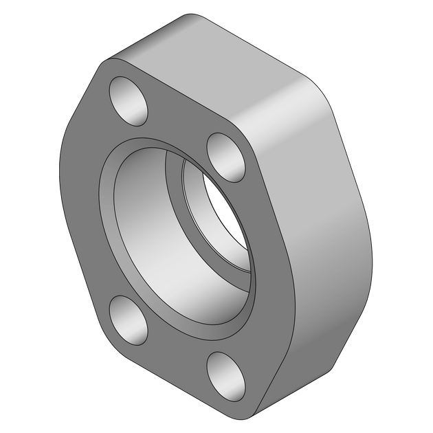 W04 - 32 - 32 Pipe Weld Flange Pad - Code 61 - GetHydraulics.com