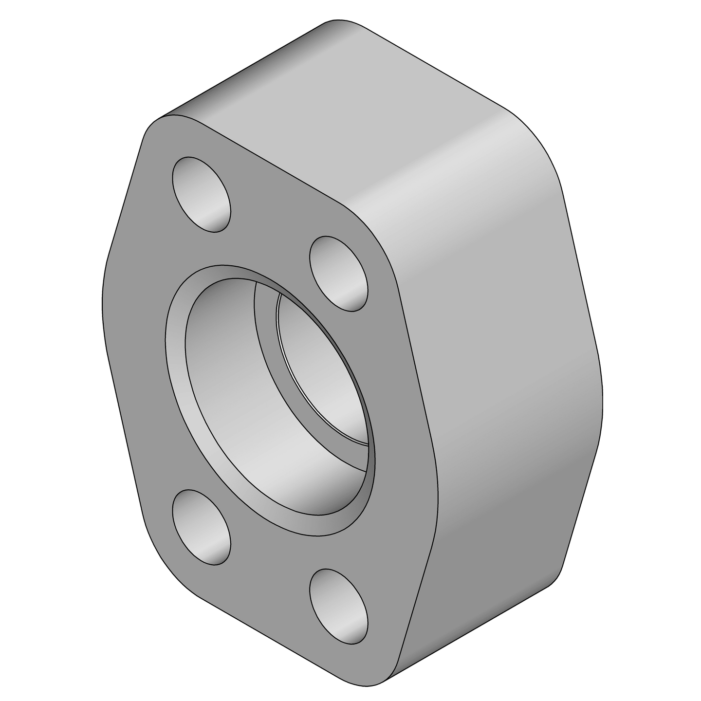 W42 - 12 - 12 Pipe Weld Flange Pad - Code 62 - GetHydraulics.com