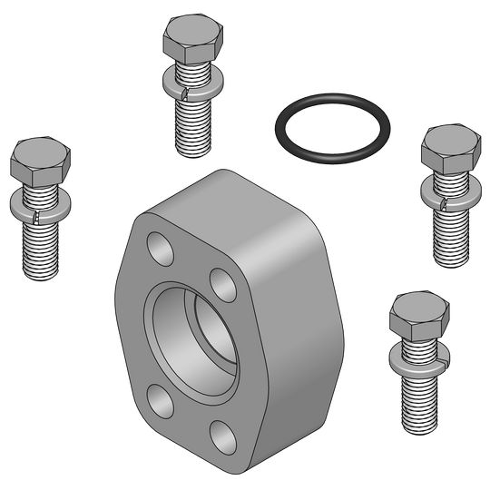 W42K - 24 - 24 Pipe Weld Flange Pad Kit - Code 62 - GetHydraulics.com