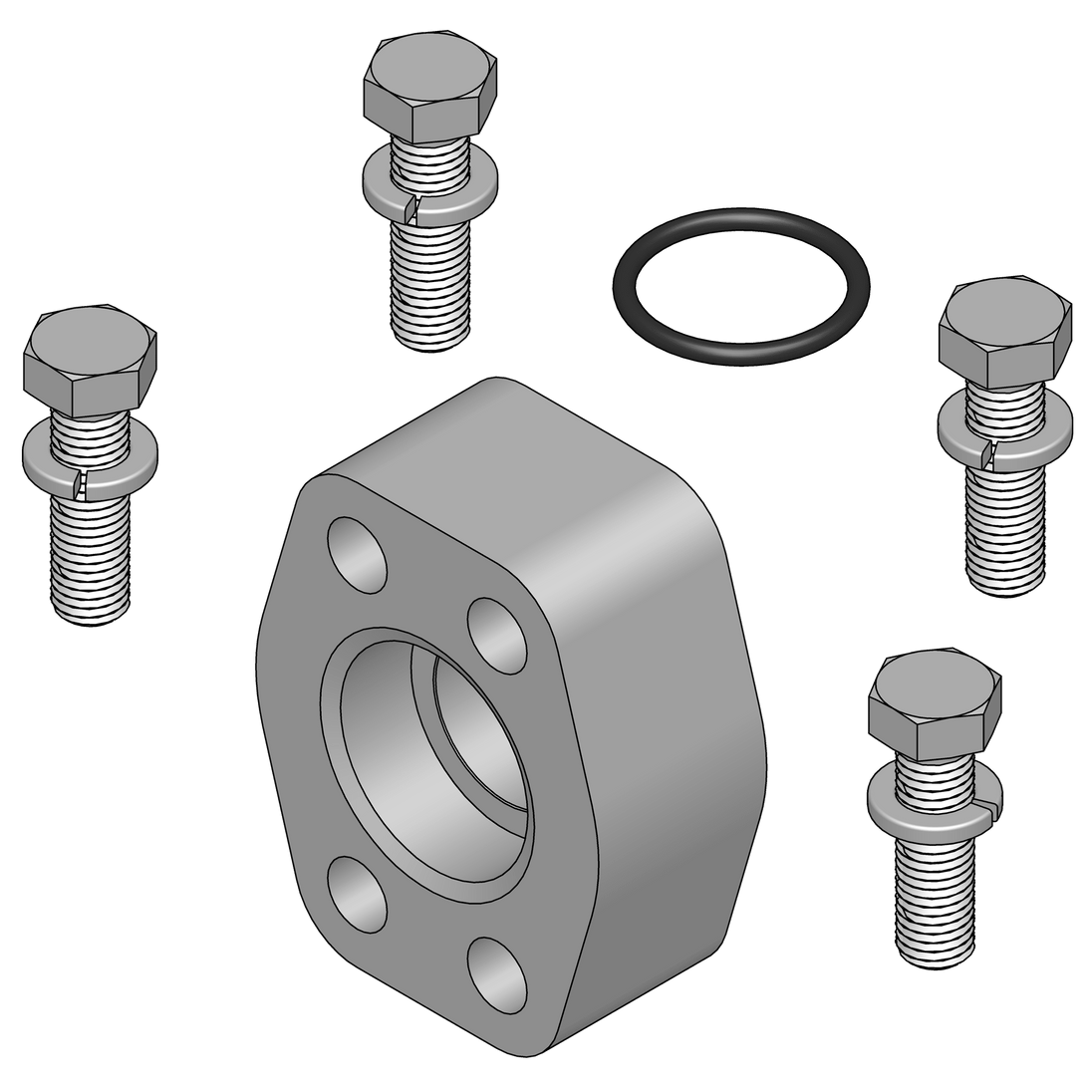 W42K - 32 - 32 Pipe Weld Flange Pad Kit - Code 62 - GetHydraulics