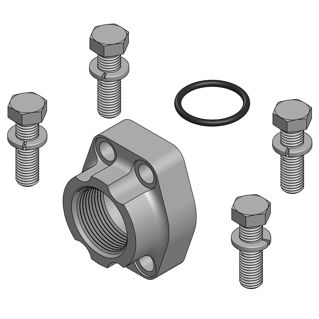 W43K - 32 - 32 Pipe Flange Pad Kit - Code 61 - GetHydraulics