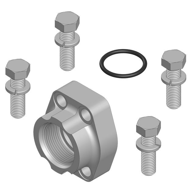 W46K - 08 - 08 O-Ring Flange Pad Kit - Code 61 - GetHydraulics.com