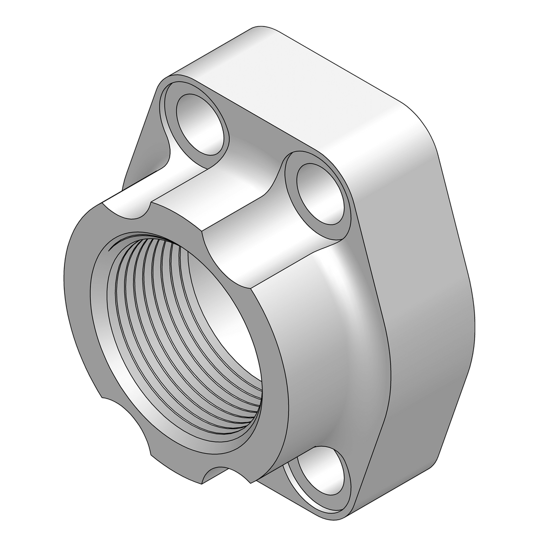 WC43 - 12 - 12 Pipe Companion Flange Pad - Code 61 - GetHydraulics.com